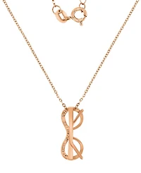 Macy's Diamond Accent Sunglasses Necklace in 14k Rose Gold Over Sterling Silver