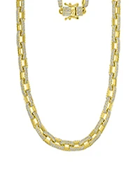 Macy's Cubic Zirconia Paper Clip Chain Necklace