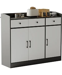 gaomon 42.5" Sideboard Buffet Cabinet with Adjustable Shelves, Wooden Kitchen Storage Cabinet, Modern Coffee Bar Buffet Table for Living Room