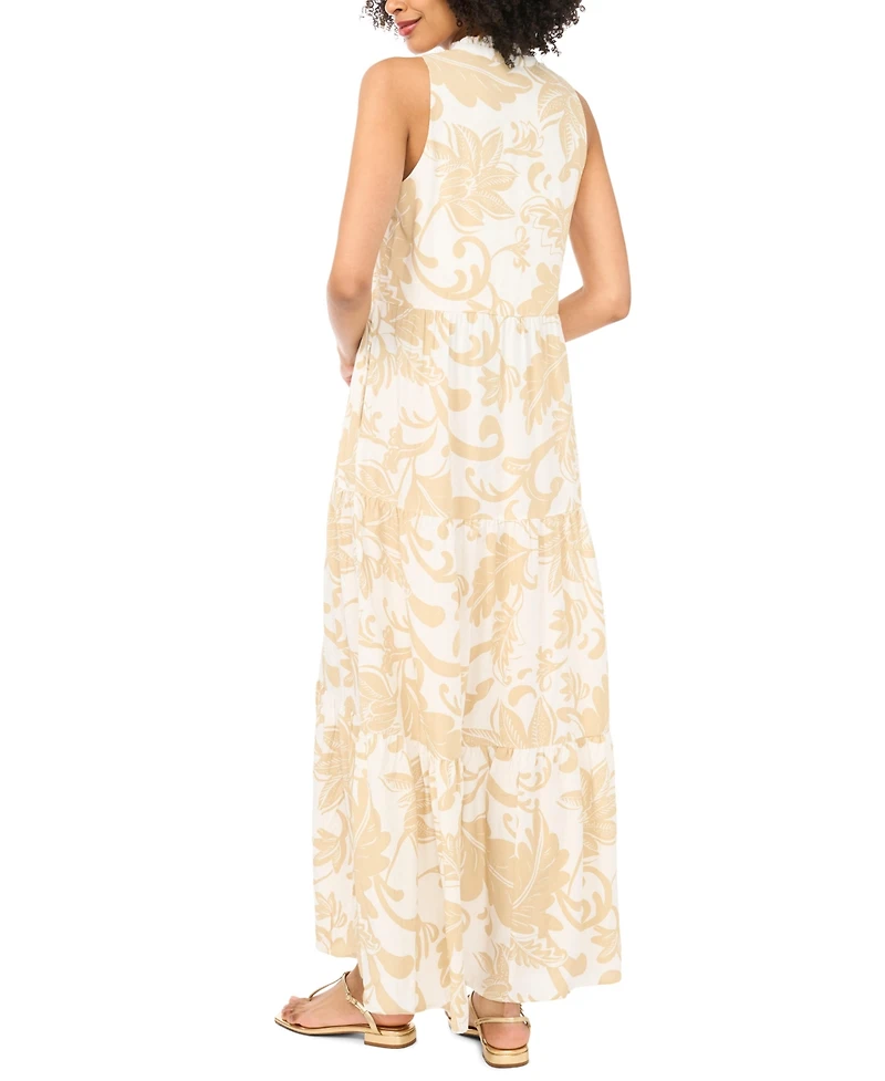 Vince Camuto Women's V-Neck Tiered Maxi Dress