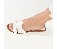 Curata Jewelry Solid 14k 10-inch 4mm Braided Foxtail Anklet