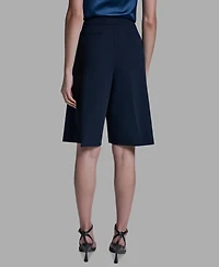 Bcbg Women's High Rise Knee Length Long Shorts