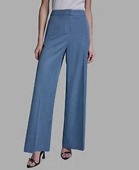 Bcbg Women's High Rise Denim Wide Leg Pants