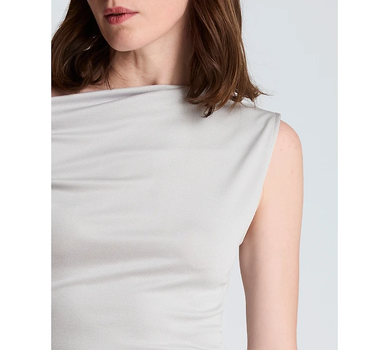Kenneth Cole Women's Off-The-Shoulder Ruched Waist Midi Dress