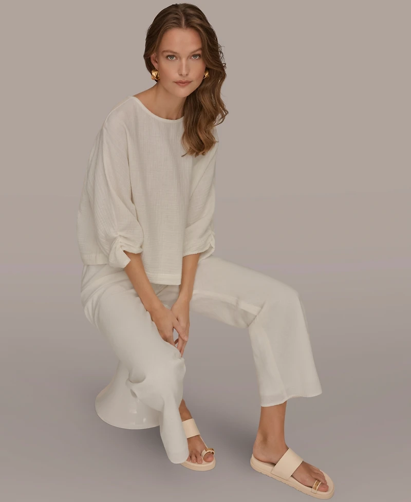 Donna Karan Weekend Women's Boat Neck Blouse