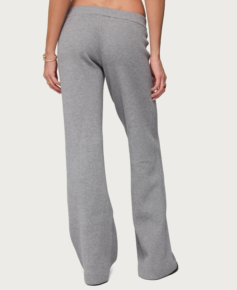 Edikted Women's Lorie Wide Leg Knit Pants