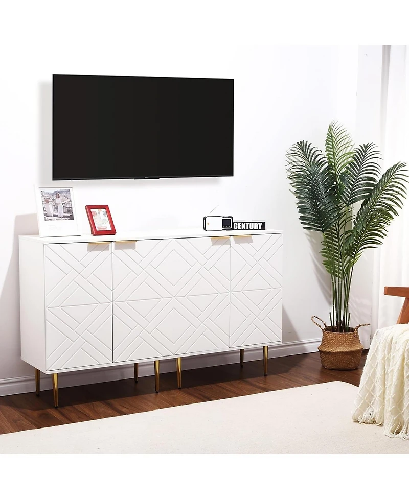 gaomon Buffet Cabinet, Kitchen Sideboard Storage Cabinet with 2 Doors, 29" Coffee Bar for Dining Room, Kitchen, Hallway,