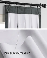 Half Price Drapes French Pleat Signature Velvet Blackout Curtain