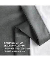 Half Price Drapes French Pleat Signature Velvet Blackout Curtain