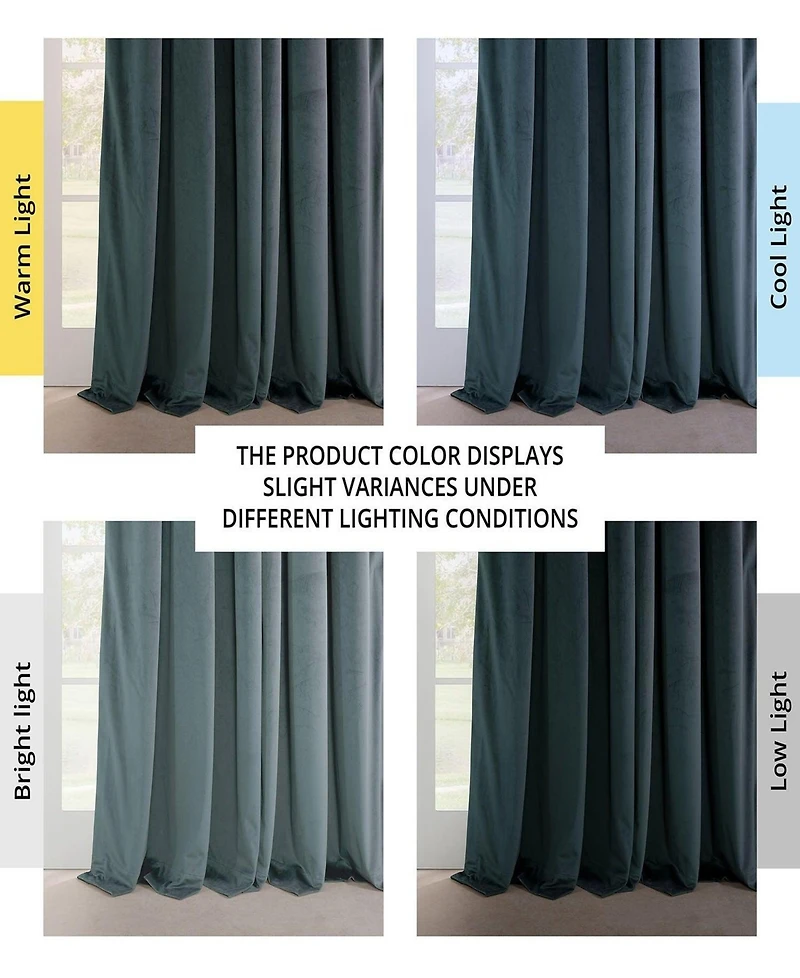 Half Price Drapes French Pleat Heritage Plush Velvet Room Darkening Curtain