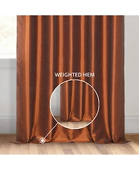Half Price Drapes French Pleat Vintage Textured Faux Dupioni Silk Blackout Curtain