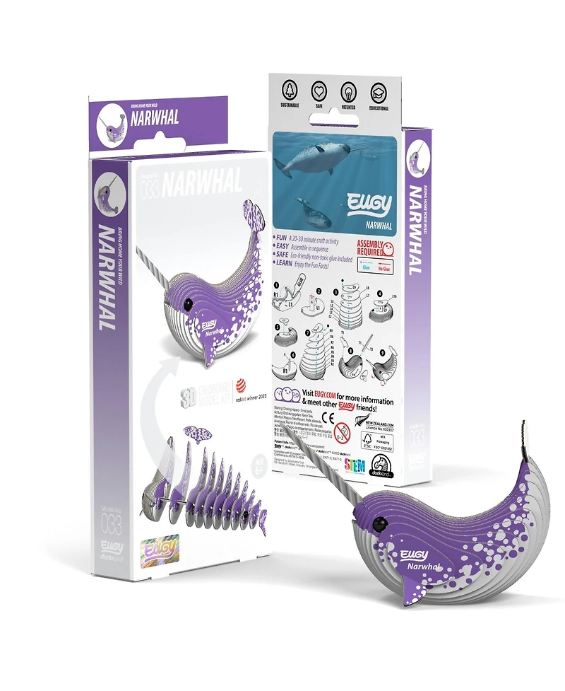 Eugy Narwhal 3D Puzzle