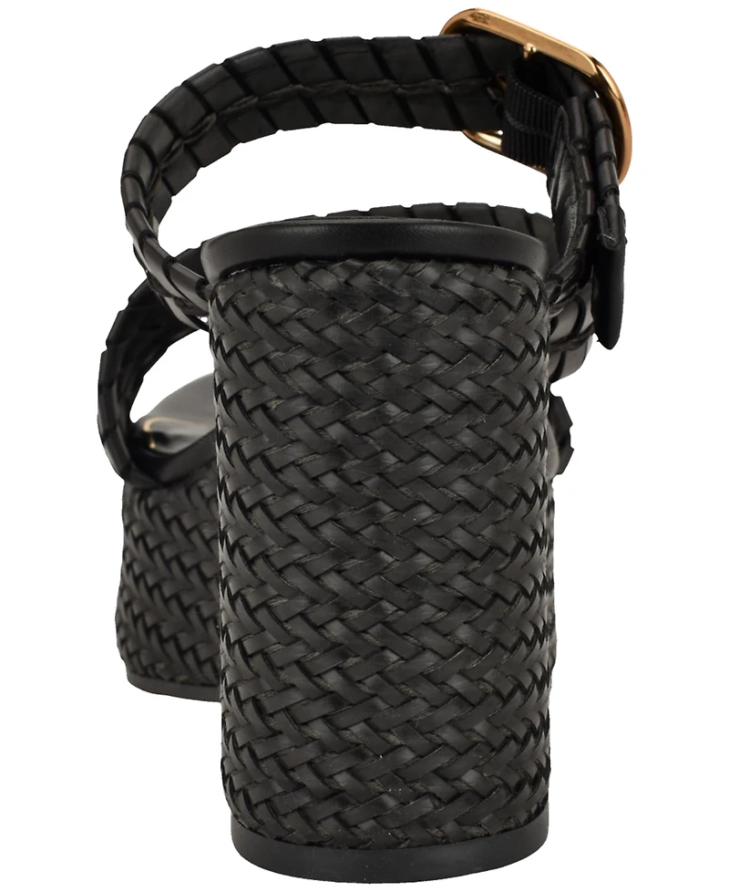 Guess Women's Evana Woven Platform Wedge Sandals