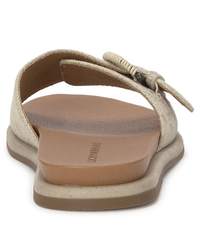 Lucky Brand Women's Suszie Buckle Slide Flat Sandals