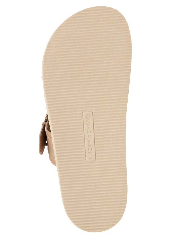Lucky Brand Women's Morissa Buckle Footbed Flat Sandals