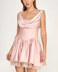 Seni & Cade Junior's Cowl Neck Short Dress