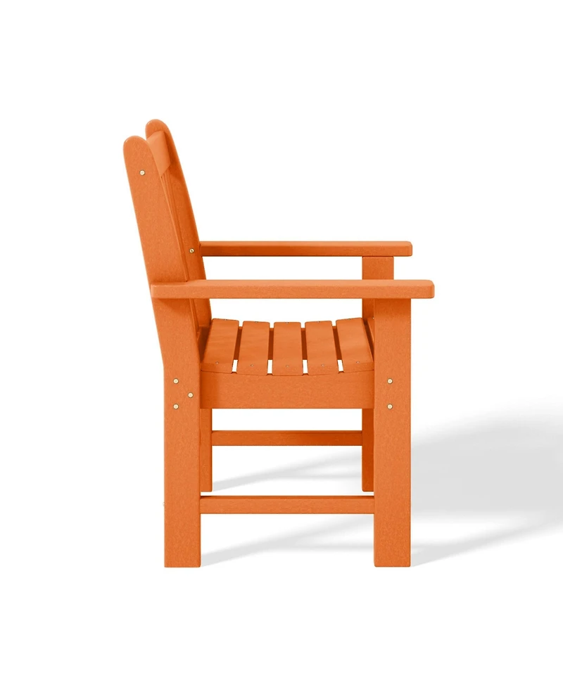 WestinTrends Outdoor Patio 2-Piece Hdpe Adirondack Garden Chair with Square Side Table Set