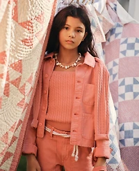 Polo Ralph Lauren Girls' 7-16 Mini-Cable Square Neck Tank Top