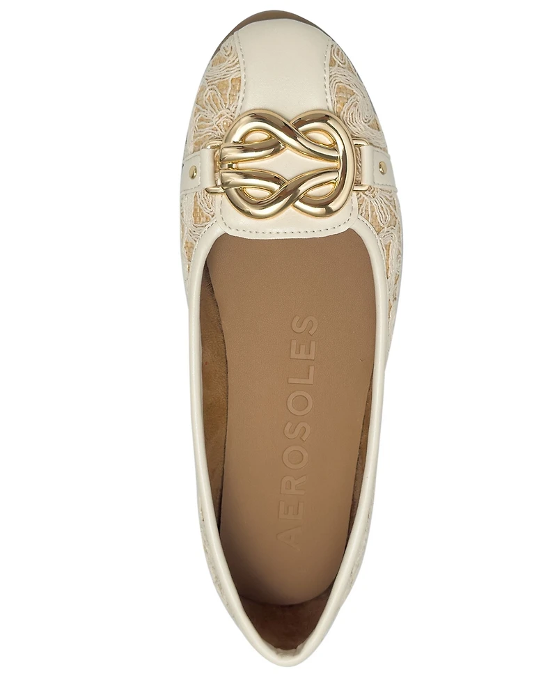 Aerosoles Women's Big-Bet Almond Toe Ballet Flats