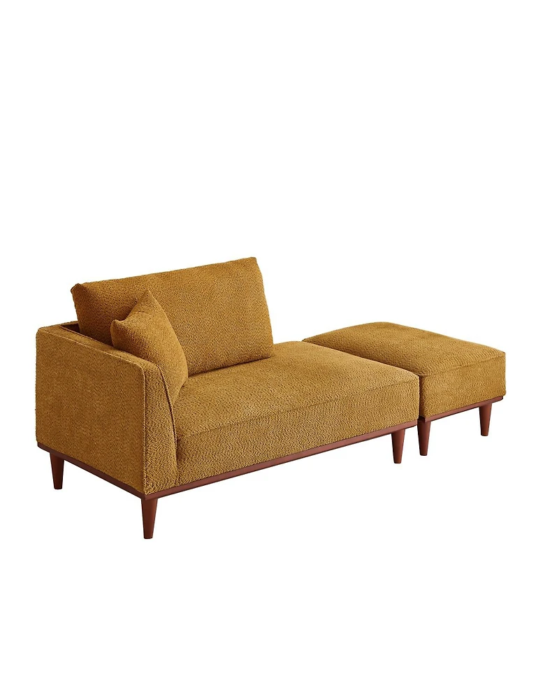 Streamdale Furniture Streamdale Upholstered Chaise Lounge and Stool for Living Room Bedroom
