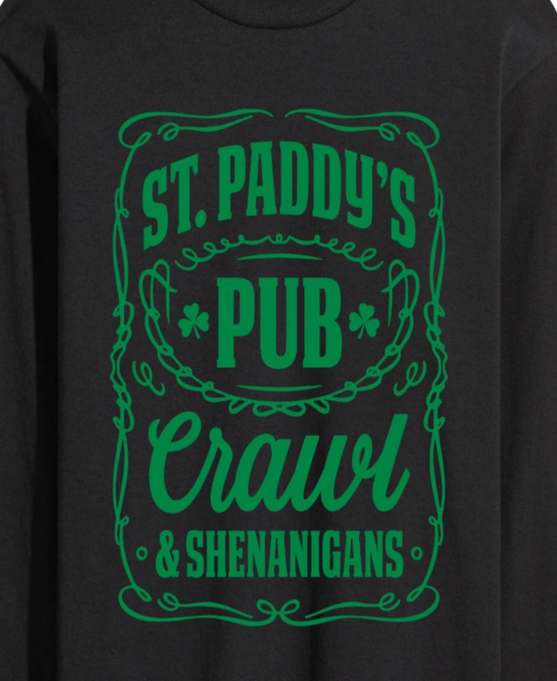 Airwaves Men's Instant Message St. Paddy's Pub Crawl Long-Sleeve Graphic T-Shirt