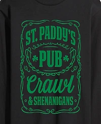 Airwaves Men's Instant Message St. Paddy's Pub Crawl Long-Sleeve Graphic T-Shirt