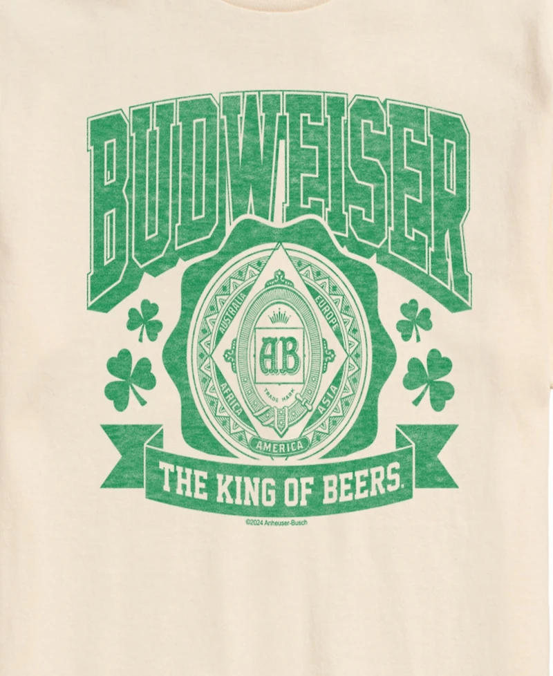 Airwaves Men's Budweiser Medallion St. Paddy's Short-Sleeve Graphic T-Shirt