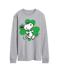 Airwaves Men's Peanuts Snoopy St. Patrick's Day Long-Sleeve Graphic T-Shirt