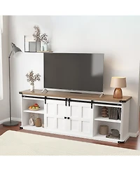 Gaomon Farmhouse Tv Stand for 75 Inch Tv