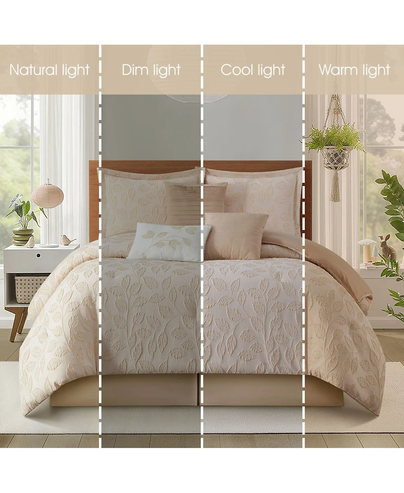 Stratford Park Kyrla Leaves 7-Pc. Comforter Set, Queen