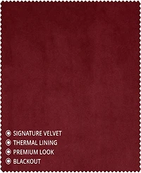 Half Price Drapes Burgundy Signature Extra Wide Velvet Blackout Curtain