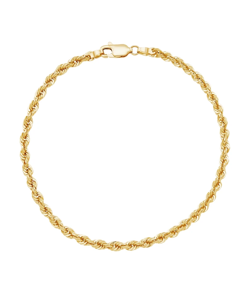 Macy's Hollow Rope Chain Bracelet in 14k Yellow Gold