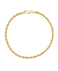 Macy's Hollow Rope Chain Bracelet in 14k Yellow Gold