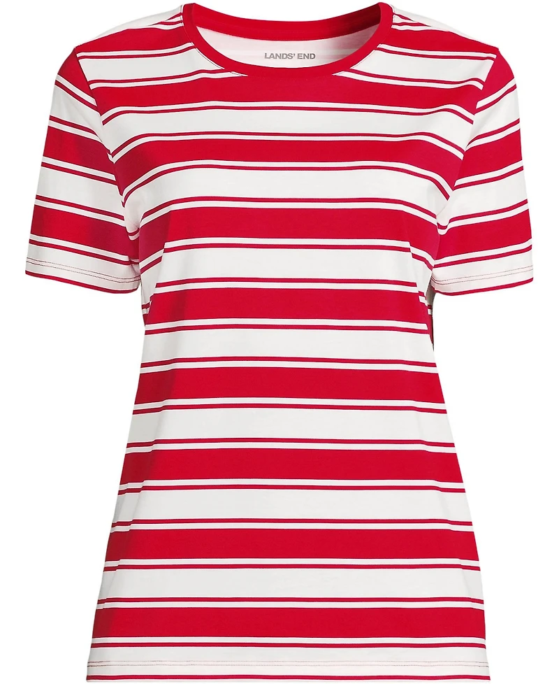 Lands' End Women's Tall Relaxed Supima Cotton Crew Neck T-Shirt