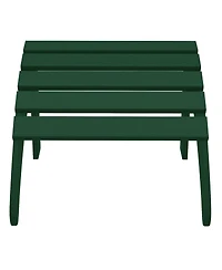 WestinTrends 4-Piece Outdoor Patio Hdpe Adirondack Chairs With Ottomans and Cup Holder Set