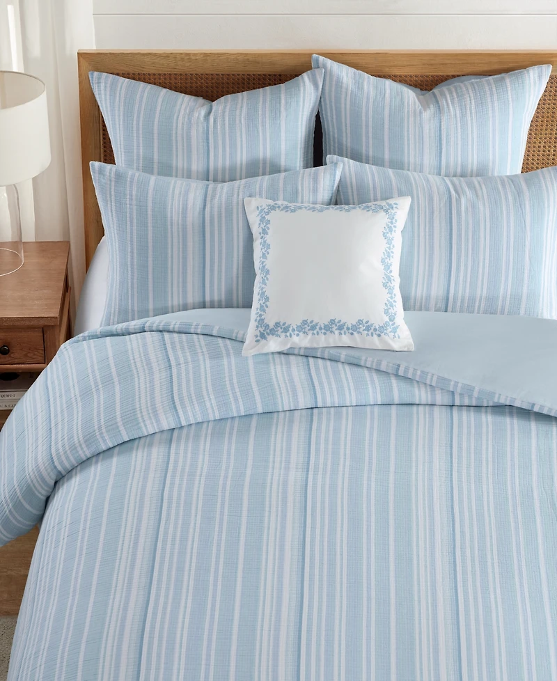 Levtex Home Boracay Stripe Muslin Textured -Pc. Comforter Set