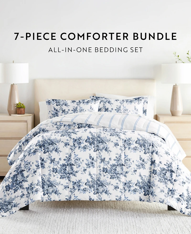ienjoy Home Bedding Bundle Patterned 5-Piece Comforter Set