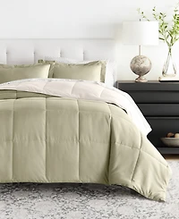 ienjoy Home Bedding Bundle Reversible Pattern 7-Piece Comforter Set