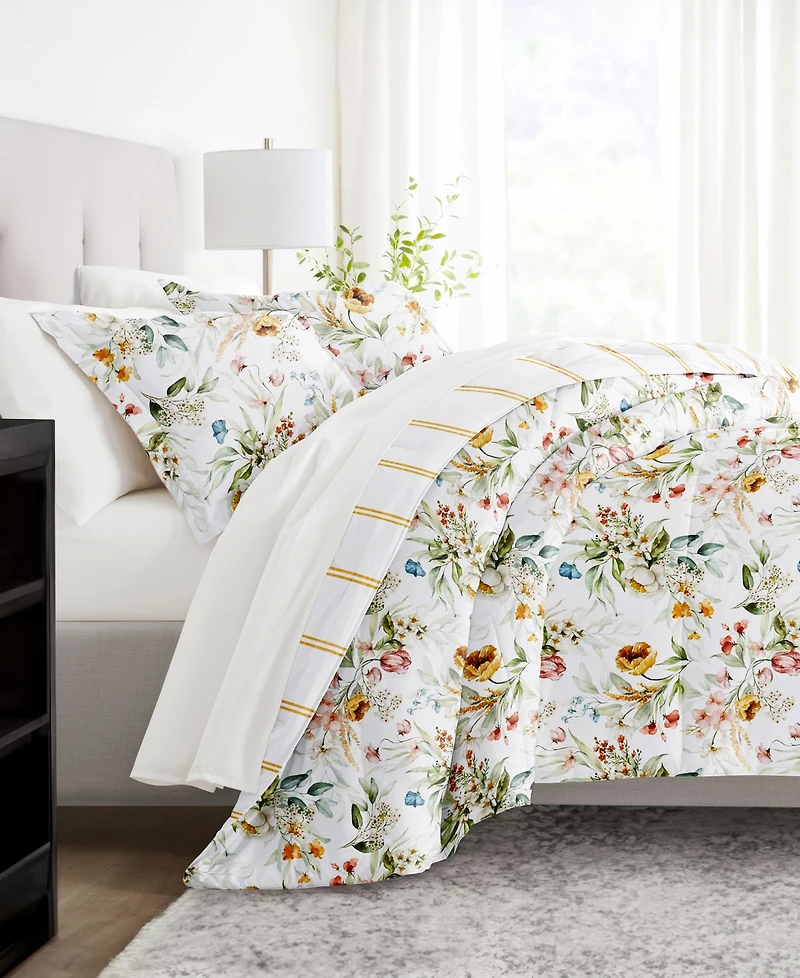 ienjoy Home Bedding Bundle Patterned 5-Piece Comforter Set