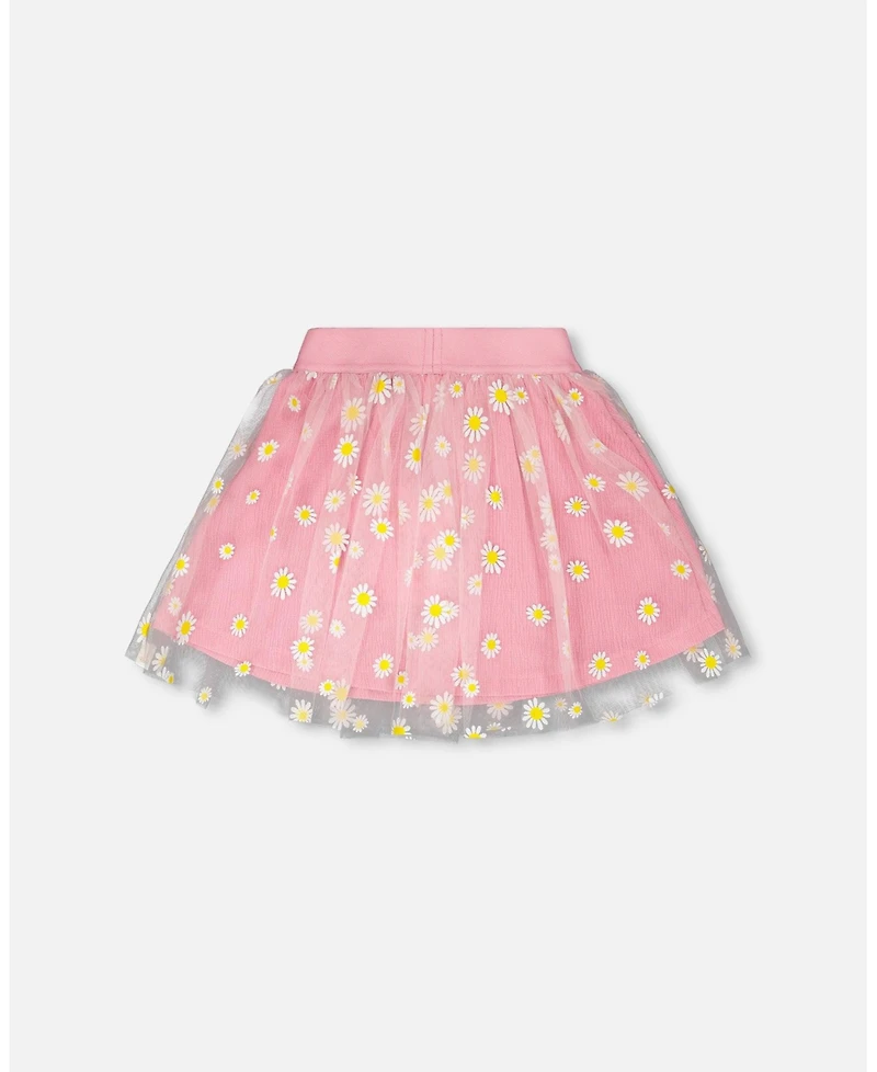 Deux par Toddler Girls Mesh and Crinkle Jersey Skirt