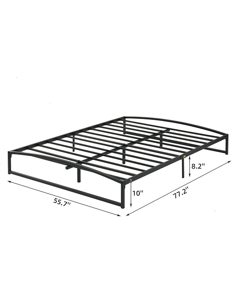 gaomon Low Bed Frame Size, 10 Inch Heavy Duty Metal Platform Bed Frame Low Profile, Mattress Foundation, No Box Spring Needed