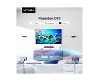 Ultimea 7.1ch Soundbar with Wireless Subwoofer, Surround Sound System for Tv, App Control, 410W Peak Power, 4 Wired Surround Speakers, Poseidon D70