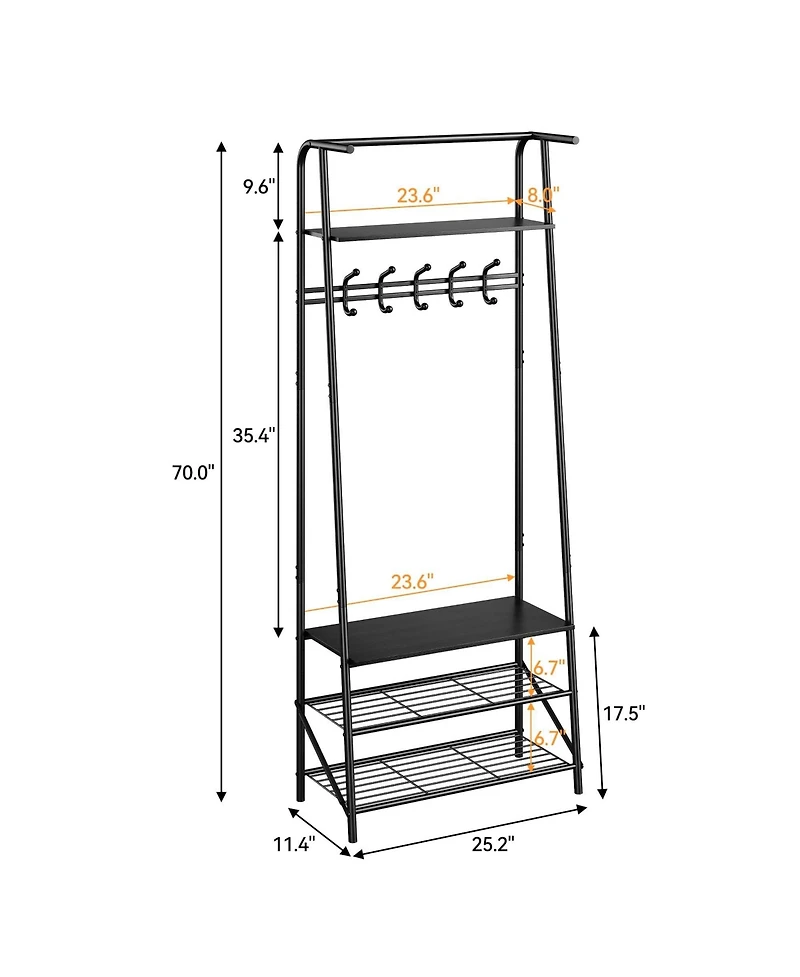 gaomon 60cm Entryway Storage Hall Tree