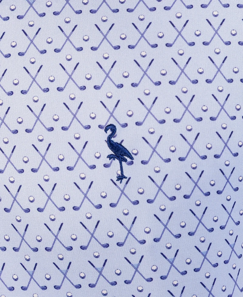 TailorByrd Men's Golf Clubs Printed Performance Polo