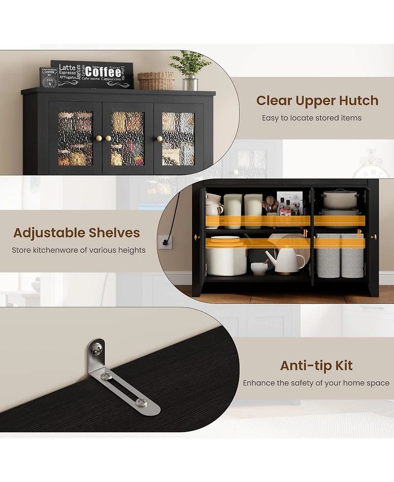 gaomon Pantry Cabinet with Charging Station