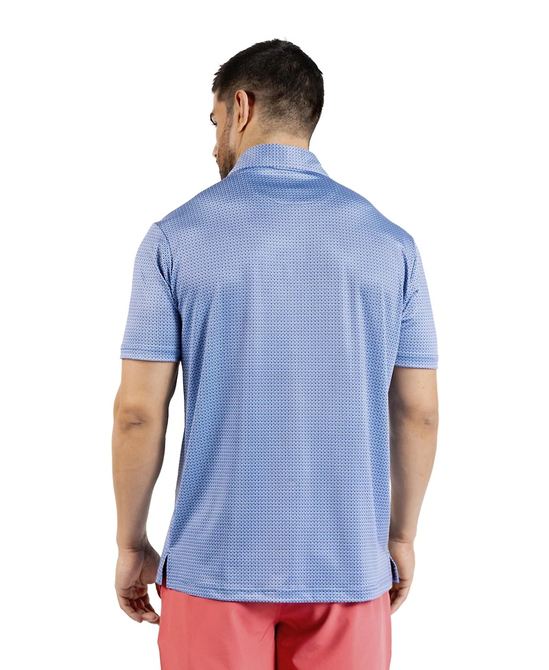 TailorByrd Men's Mosaic Tiles Printed Performance Polo