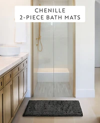 ienjoy Home Soft Absorbent Chenille 2-Pc. Bath Mat Set