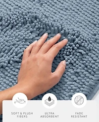ienjoy Home Soft Absorbent Chenille 2-Pc. Bath Mat Set