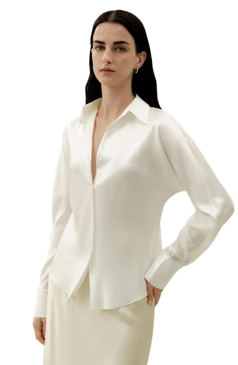 Lilysilk Women's Bias Cut Silk Shirt