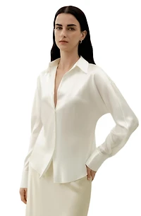 Lilysilk Women's Bias Cut Silk Shirt